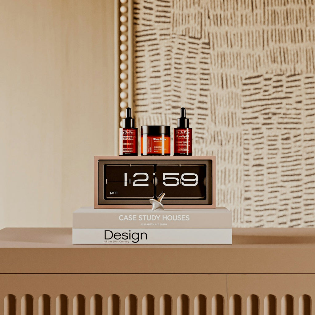 Kit de skincare premium con elementos elegantes